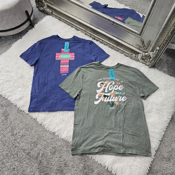 Blessed Girl Bundle Womens Boyfriend T-Shirts Southwest Cross & Hope And Future - Picture 1 of 10